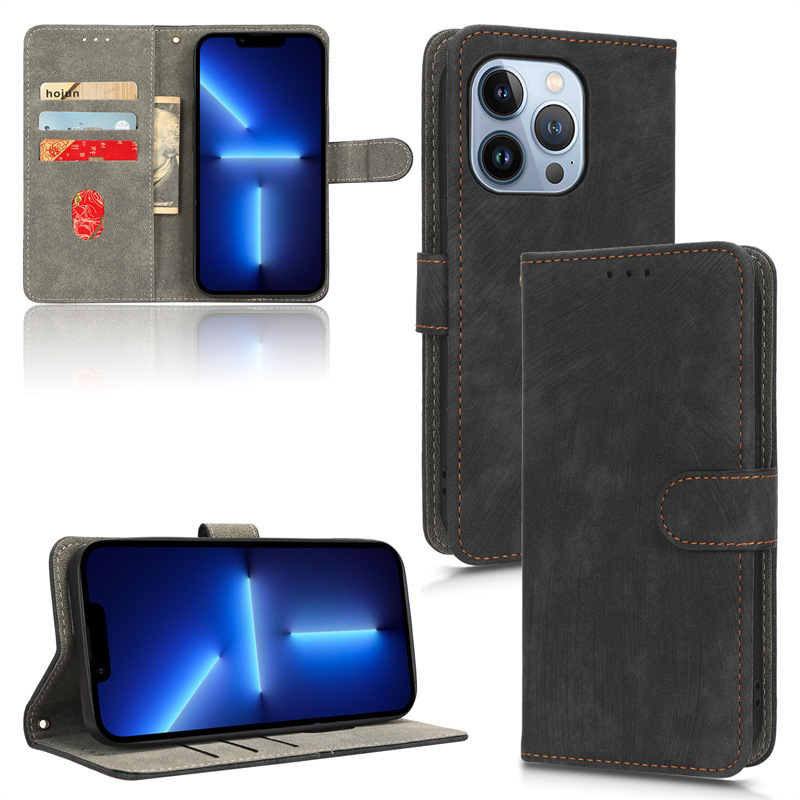 Leder Klapphülle Für Iphone 13 Pro Max Mit Kartenfach_voghion.com