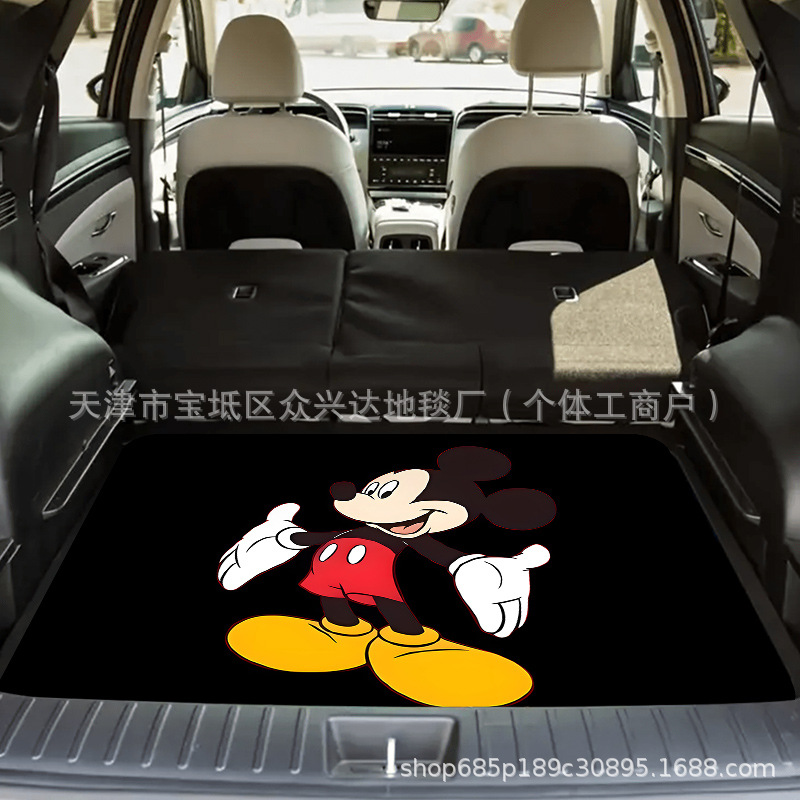 Cross-border Mickey Minnie trunk decorative anti-slip mat car dust cover mat items dirty mat in stock can be sent on behalf