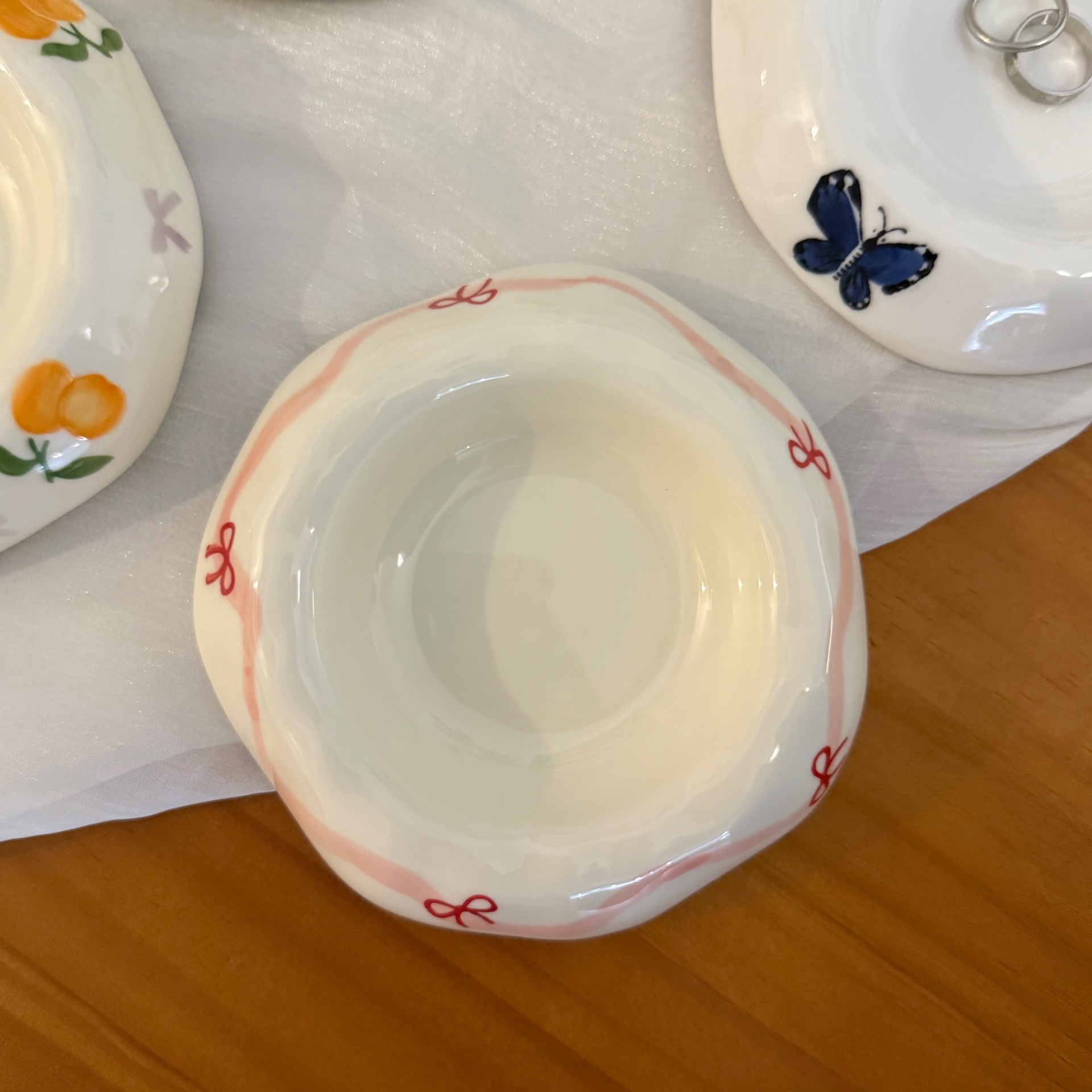 Juego de Taza y Plato de Café de Cerámica, Pintado a Mano, para Café