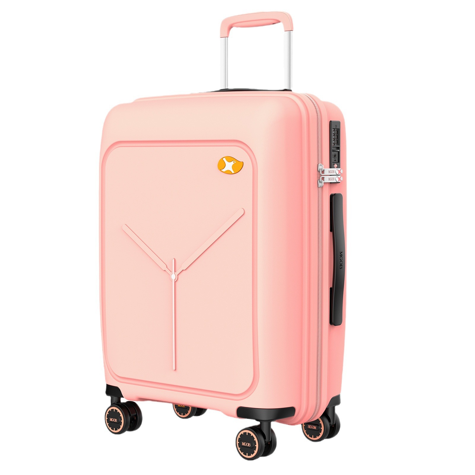 Vali PP siêu nhẹ 20 inch dây kéo chống trộm, ép phun nguyên khối, phù hợp xách tay lên máy bay — Hộp đựng xe đẩy PP màu trắng