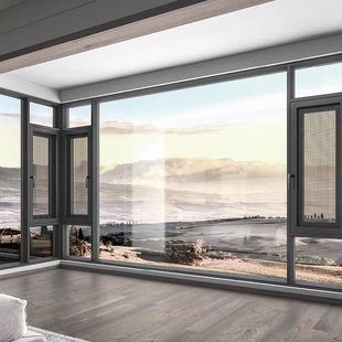 Aluminum Alloy Thermal Break System Soundproof Doors and Windows, Shandong Manufacturer, Sealed Balcony Casement Windows, Sunroom Silent Design