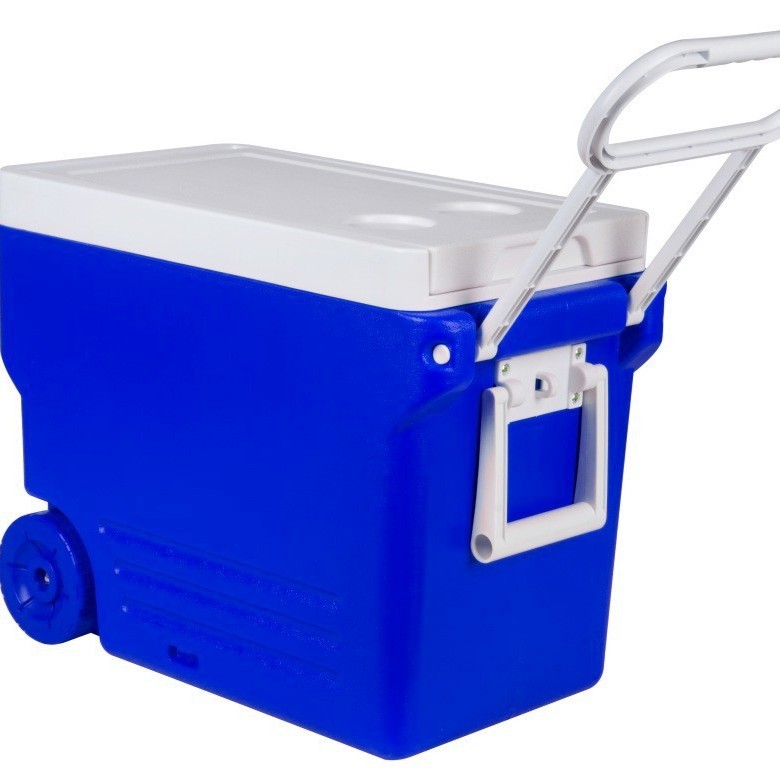 32 l plegable portátil al aire libre caja simple con heces ruedas Mesa integrado deslizamiento cubo de hielo incubadora refrigerada