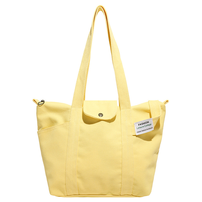 Bolsa de brazo coreana de viento perezoso para mujeres 2025, nuevo bolso simple, bolsa de hombro de gran capacidad, bolsa de lona casual