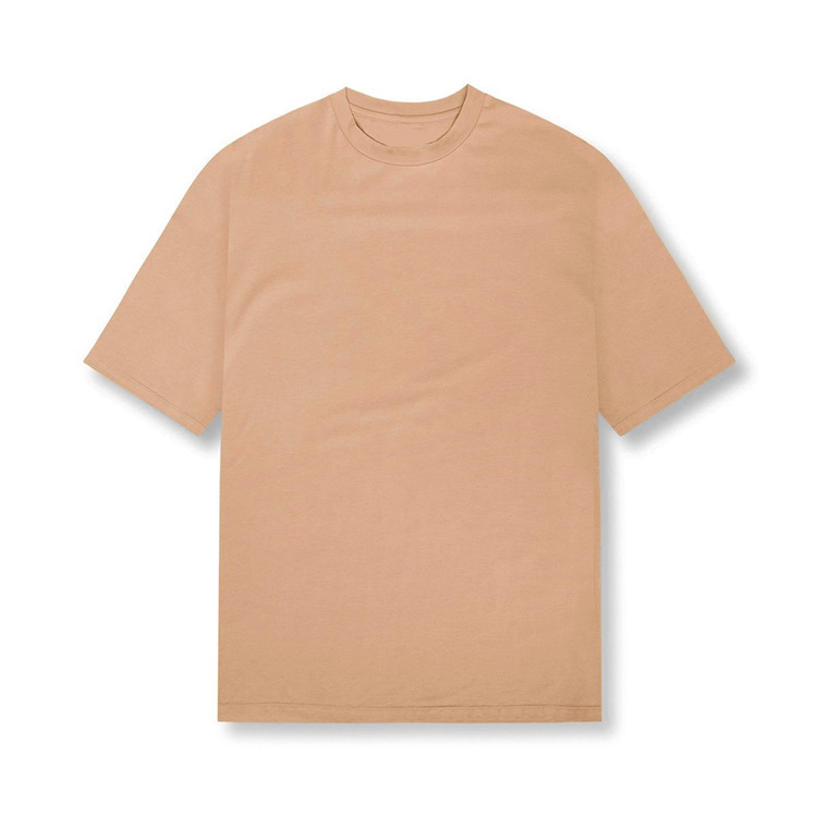 210g Weight Cotton, Cotton Blend Fabric Type T-shirt Tops Type Round Neck Neckline Solid Color Pattern Men's Gender Sports Style Men's Solid Color T-shirt Men's Clothing 26
