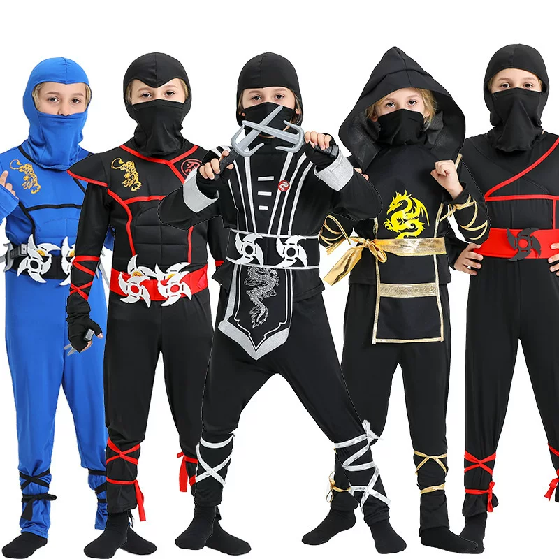 Новый хэллоуин COSPLAY аниме одежда для детей, выступление Naruto, одежда самурая, нунчаки Нинзя