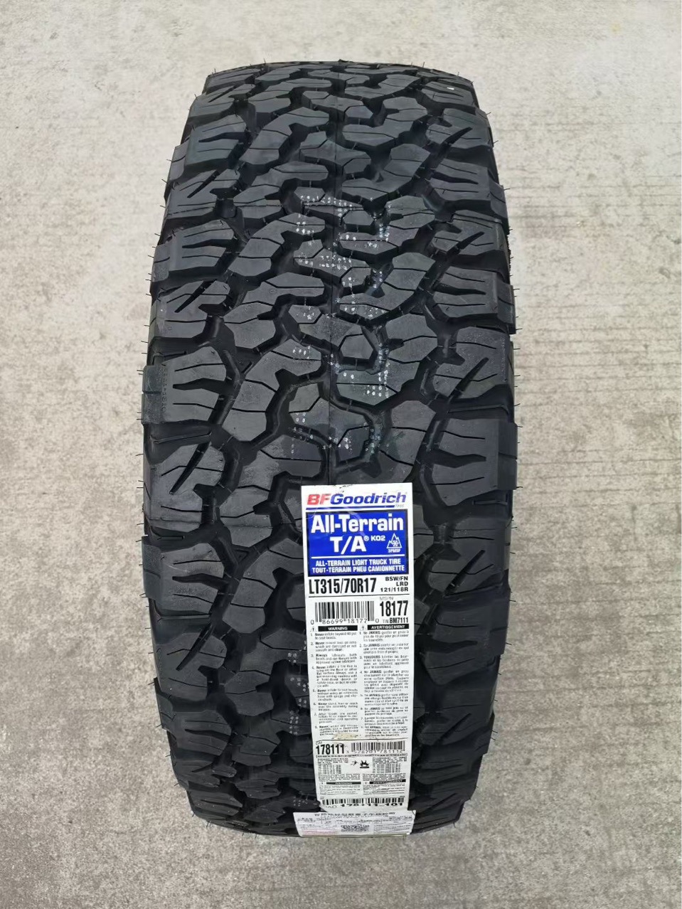 Bfgoodrich Ko2 Tires Off-Road 285/315/70R17 Wrangler Raptor Pickup Truck