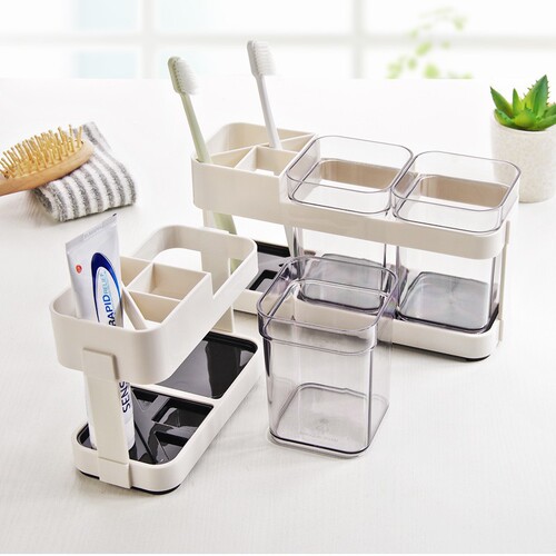 Simple toothbrush holder set, bathroom couple toothbrush rack, mouthwash cup, toothpaste box, toothbrush holder