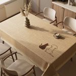 日式餐桌布复古防水防油免洗防烫动物桌垫轻奢高级茶几桌面保护垫