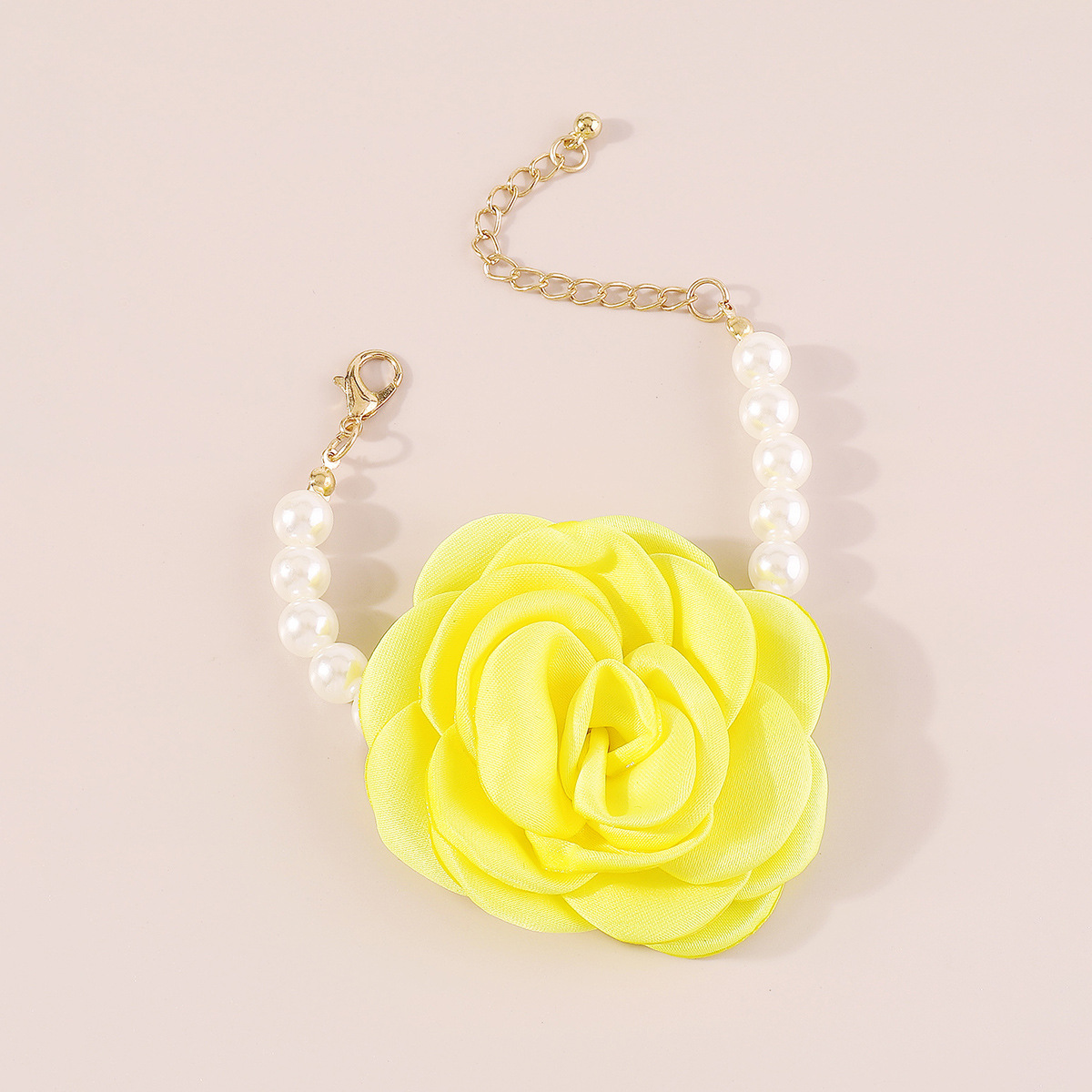 Imitation Pearl, Alloy Material Wholesale Jewelry Streetwear Flower Imitation Pearl Alloy Cloth Bracelets