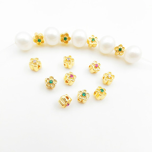 18K��ɫ��ʯ�������~��diy�������Ʒ��朴�������������