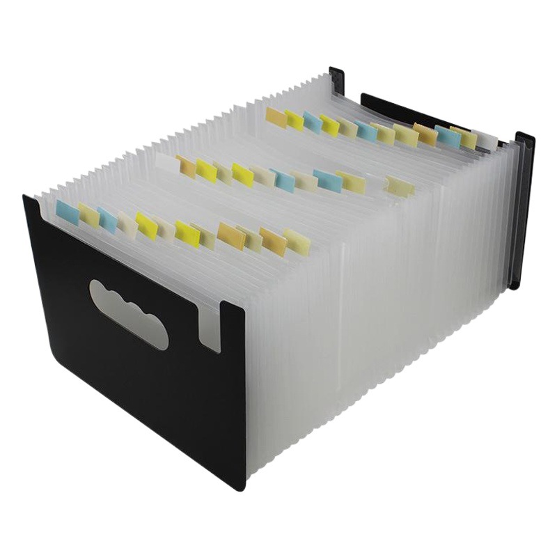 Transfronterizo dedicado gran capacidad A5 Mini pequeño tamaño órgano clip multi-capa carpeta factura sola bolsa de almacenamiento retráctil de pie