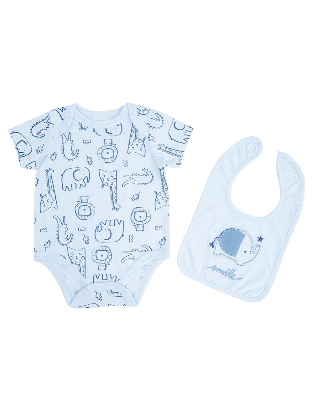 Verano recién nacido con toallas de saliva set dibujos animados lindos bebés ropa de mangas cortas bebés abrigo image 4