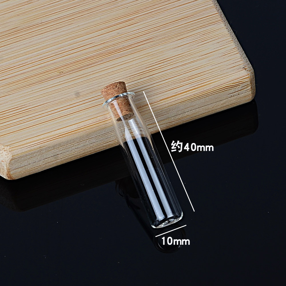 Transfronterizo exclusivo mini botella especial en forma de corcho deseando botella de vidrio transparente colgante pequeña botella de forma DIY