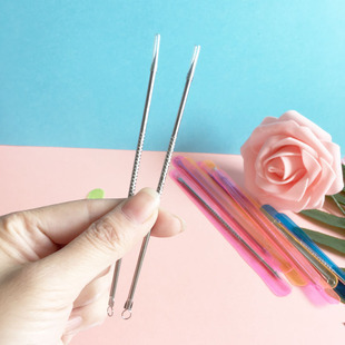 Ultra-Sharp Acne Needle Set Beauty Salon Acne Removal Blackhead Acne Fat Particles Acne Artifact Double-Headed Stainless Steel