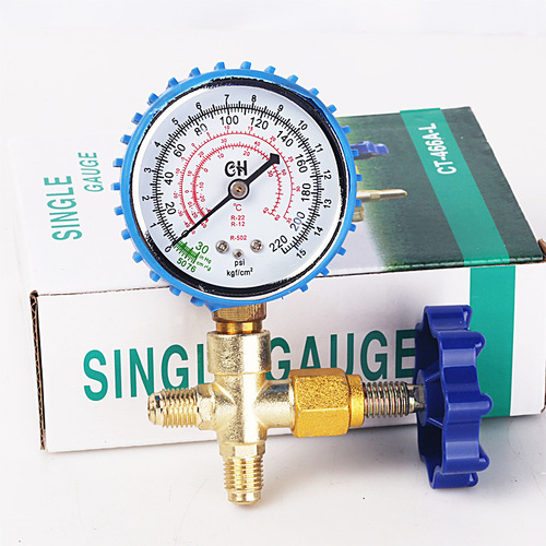 Air Conditioning Accessories Refrigerant Pressure Gauge Table R410 Add Liquid Oil Pressure Gauge Pressure Gauge R22 R134 Single Gauge