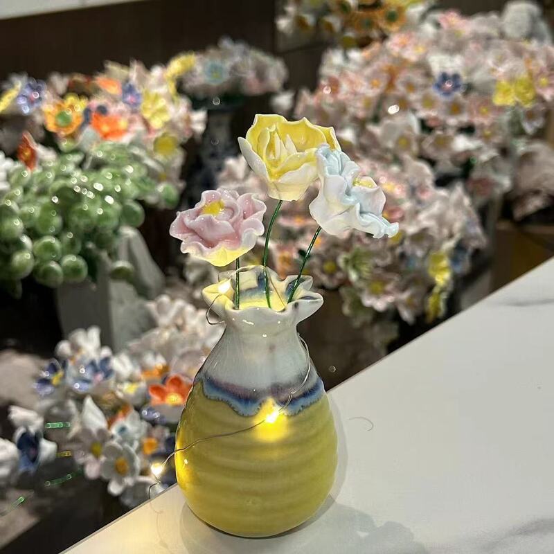 景徳鎮セラミックフラワーバレンタインデーデスクトップ装飾品卒業記念ギフトクリエイティブ誕生日ギフト教師の日のギフト|undefined