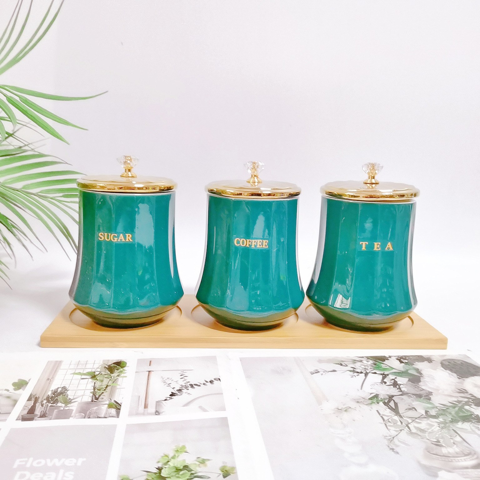 500ml cubierta de oro inglés verde + taladro superior + embalaje de la caja de color