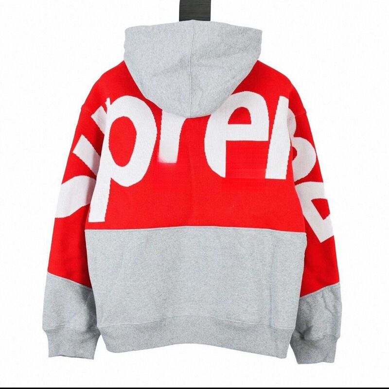 Supreme Big Logo Jacquard Hooded Sweatshirt Large Logo Hoodie Sweatshirt