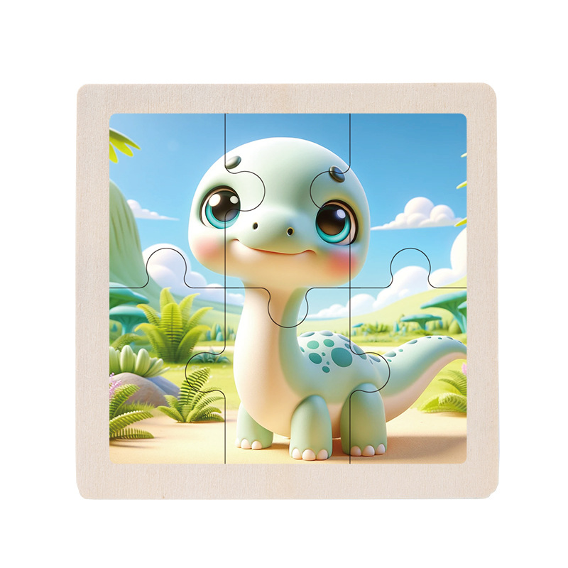 Rompecabezas de madera de los niños dinosaurio animal océano bebé iluminación cognitiva rompecabezas juego educación temprana juguetes educativos