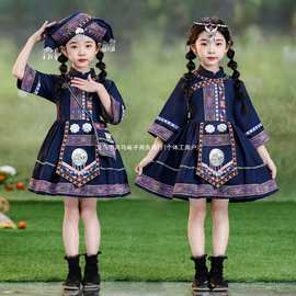 六一少数民族服装儿童哈尼族56侗族壮族土家族女童服饰苗族演出