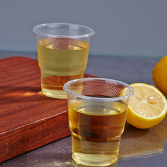 Disposable transparent plastic cup, thickened small aviation cup for daily home use, tea and water cup, whole box