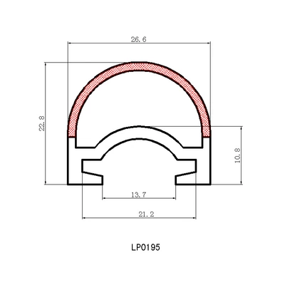 RV caravan sealing strip RV caravan trailer slide rail rubber strip expansion bin slides out black D-type rubber 018-312 (Vehicle Sealing Strip) - lp0195105m