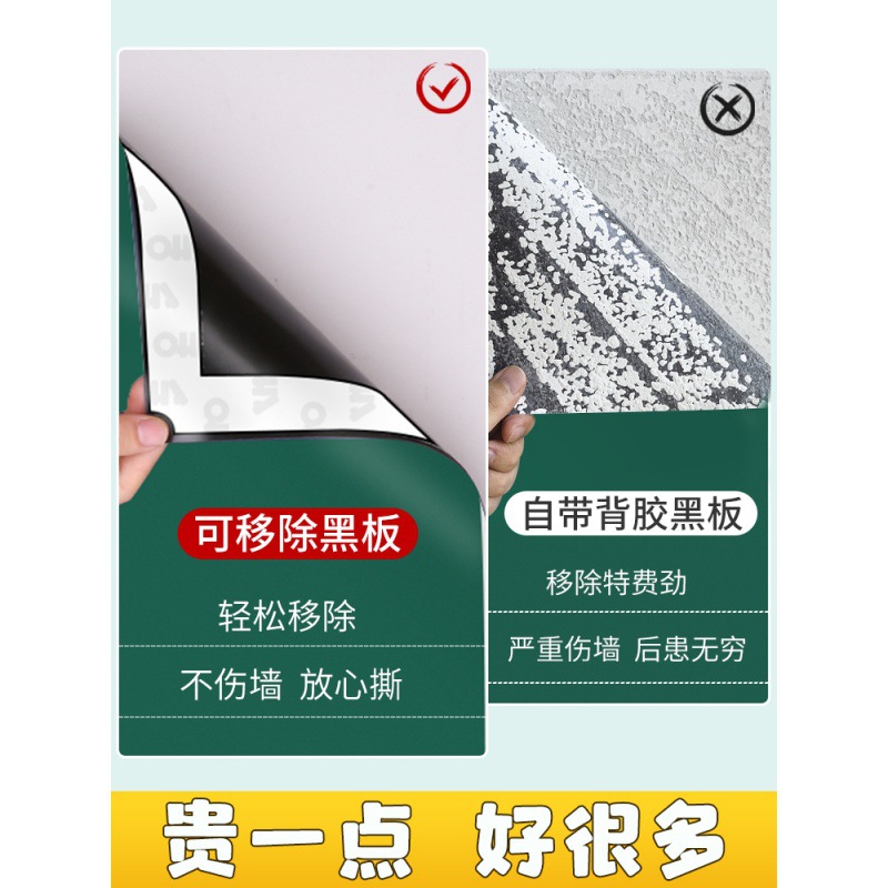 磁性黑板贴墙贴黑板家用儿童可移除擦涂鸦磁力在墙上贴纸家庭画板