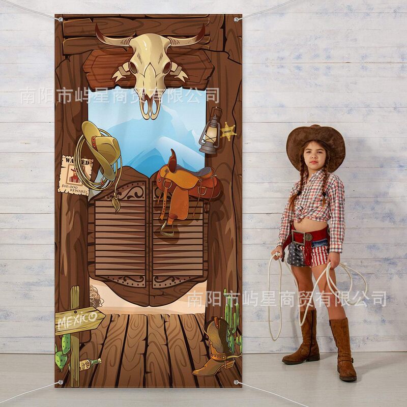 Source Factory Cross-Border Hot-Selling Western Cowboy Door Cover, Door Curtain, Birthday Party Decoration Banner, Barn Door Sign, Custom Design Source Factory Cross-Border Hot-Selling Western Cowboy Door Cover, Door Curtain, Birthday Party Decoration Banner, Barn Door Sign, Custom Design