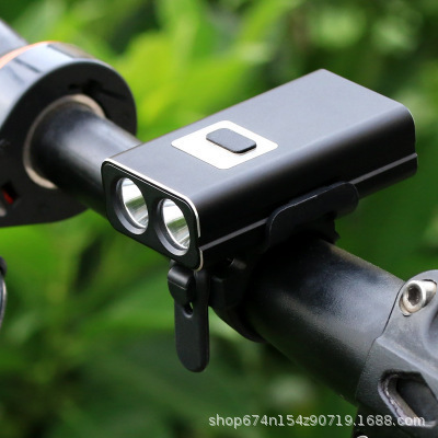 Bicicleta USB recargable faro luz trasera bicicleta luz nocturna de aleación de aluminio faro luz de advertencia equipo de equitación