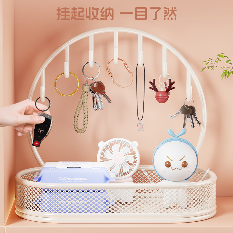 钥匙架收纳架入户玄关挂架展示架子家用桌面整理神器饰品架置物架|undefined