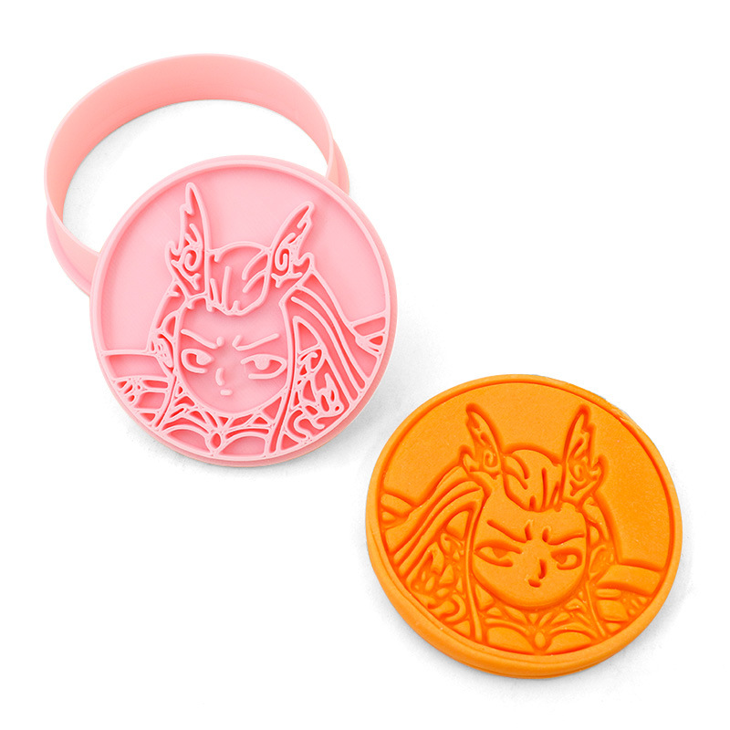 Molde de galletas de Nezha simulado, herramientas de repostería con diseños de dibujos animados de Ao Bing, Ao Guang, Shen Gongbao, Shijin y Bestia del Límite de la Emperatriz