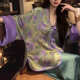 新中式国风淑玉生香国风禅意夏季香云纱美人蕉新中式外套女装春秋