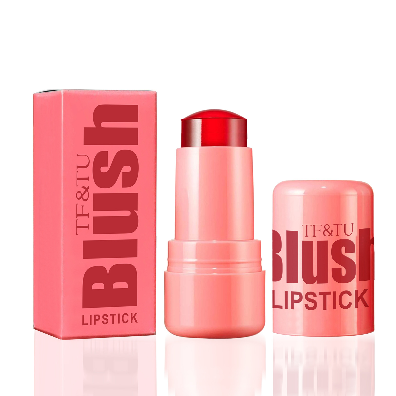 TF&TU jelly blush stick lipstick blush lip cheek dual use four color Q elastic natural contouring color brightening_voghion.com