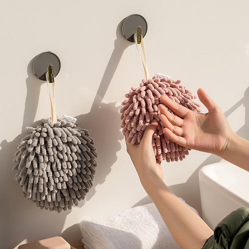 Factory chenille hand towel absorbent soft hanging hand towel supply kitchen bathroom handkerchief 