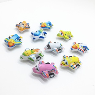 PVC Color Shell Huili Cartoon Car Aircraft Double Layer Transparent Car Animal Car Children's Traffic Small Toys