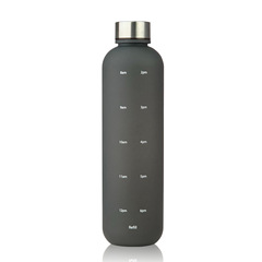 亚马逊炫彩渐变塑料水杯1000ML大容量Tritan磨砂随手杯PP太空杯