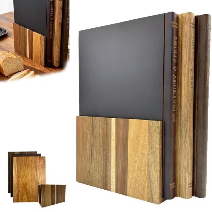 Junta de corte de madera sólida tres piezas juegos de libros de modelado decoración de platos de cocina tablero de corte de verduras cocinado bandeja de filete tablero de corte de madera
