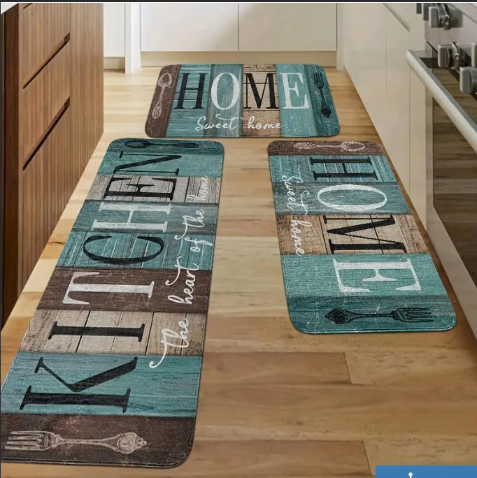 Almohadilla de suelo de cristal estadounidense transfronteriza almohadilla de suelo de cocina fácil de cuidar para el hogar almohadilla de suelo absorbente de agua dos juegos de almohadillas de suelo cortables image 30