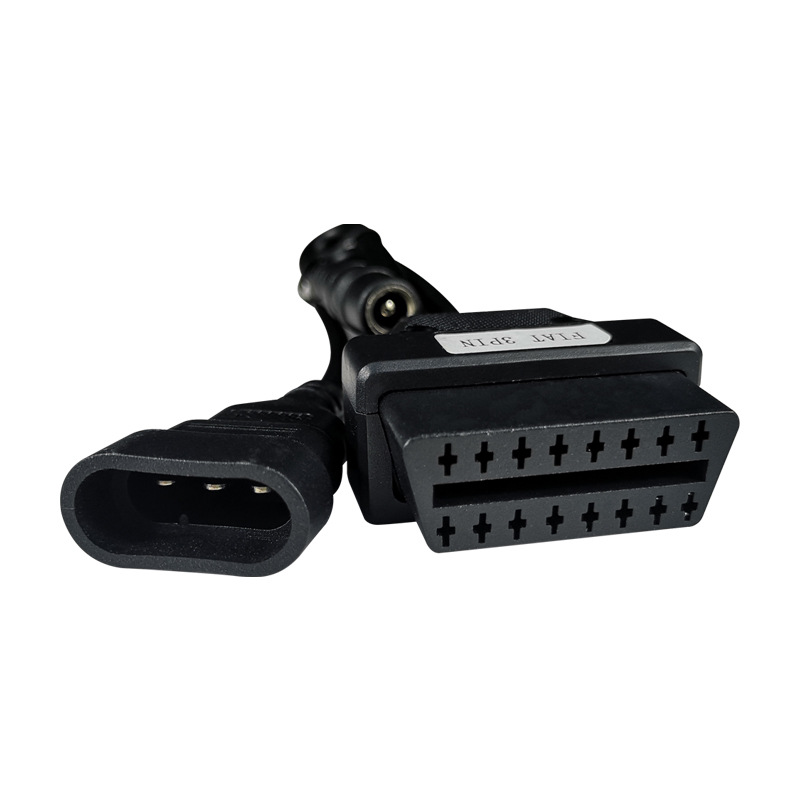 OBD2--Fiat 3pin+DC 适用于菲亚特小汽车诊断仪适配线 汽车转接线
