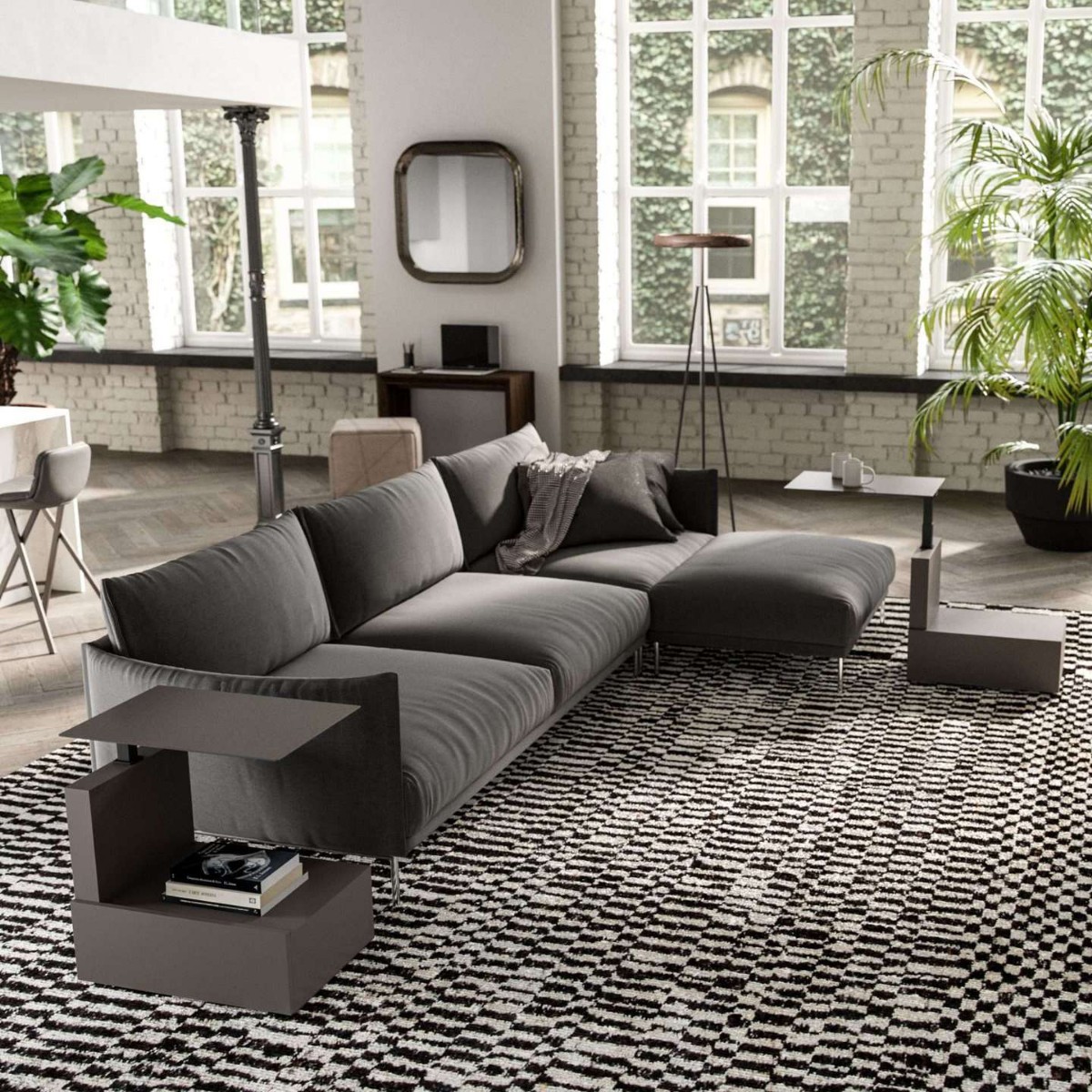 Mesa de noche lateral giratoria en lugar de mesa pequeña sala de estar 2024 nuevo estante de gabinete lateral de sofá creativo