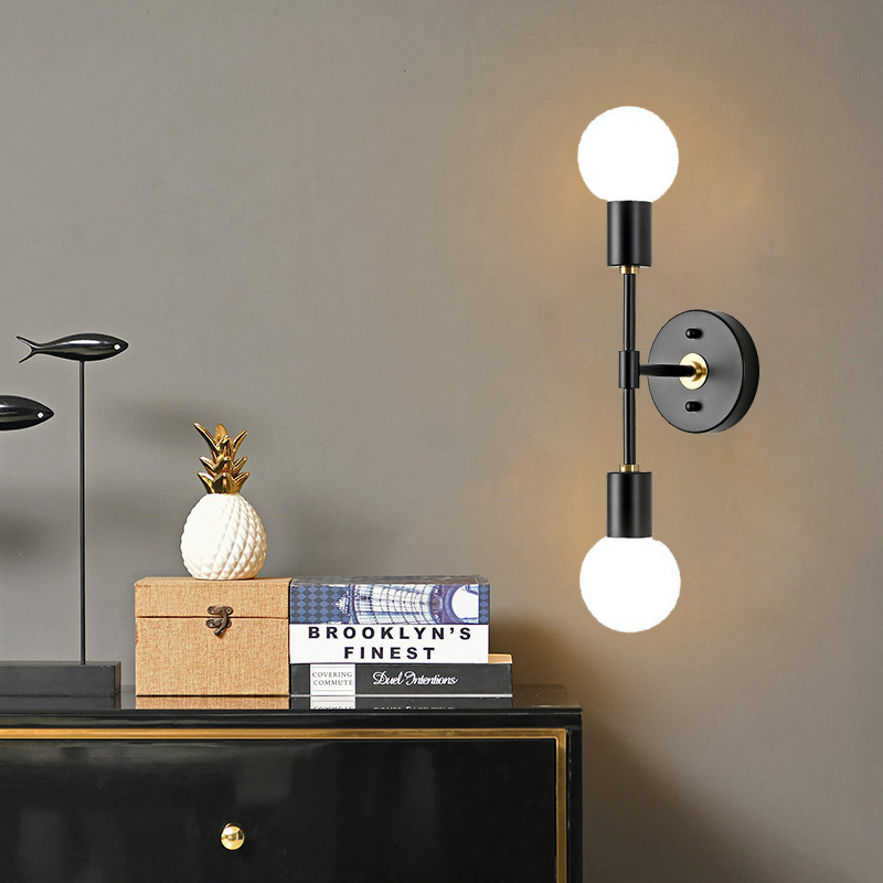 Amazon explosions American double head wall lamp led Edison simple iron lamps bathroom toilet wayfair