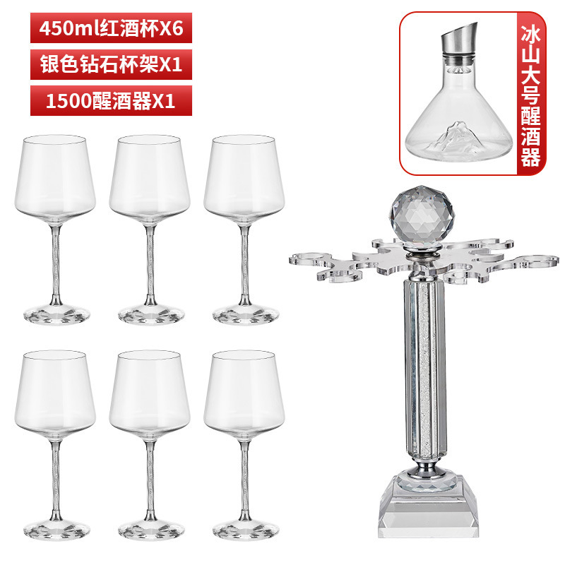Wineglass, glass holder, wine decanter, 500 ml