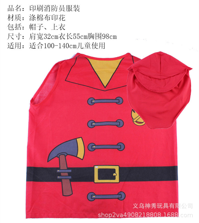 Halloween Cosplay traje de bombero médico policía ingeniero pirata chef ropa + herramientas