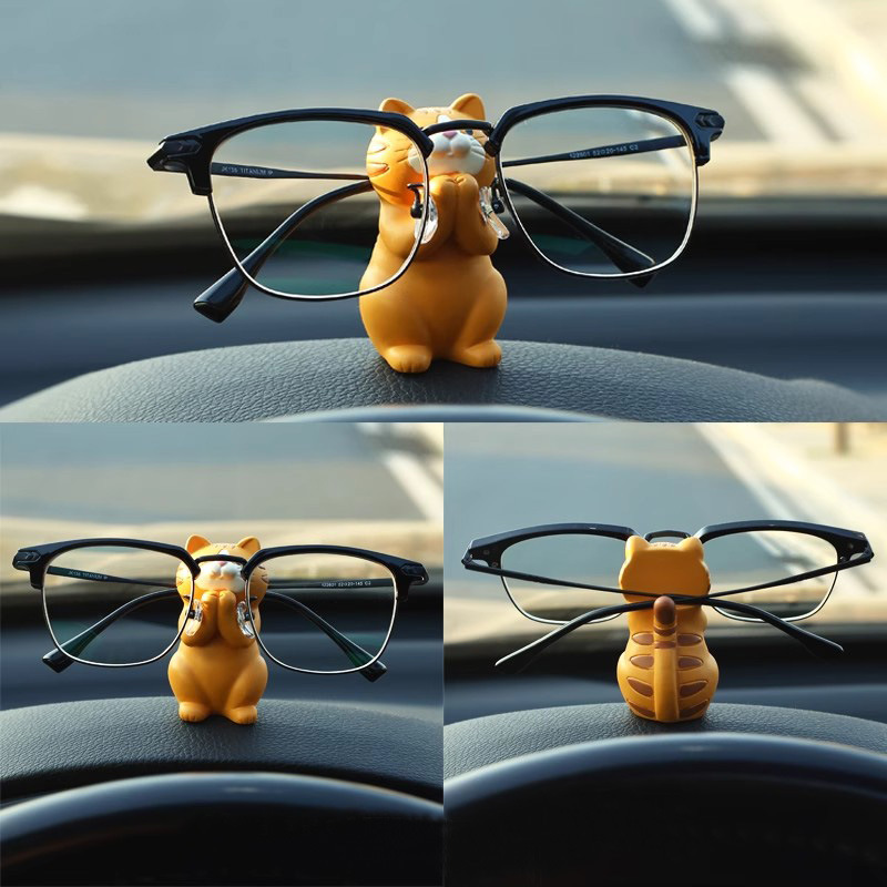 Multifunctional Car Glasses Holder, Funny Car Dashboard Storage Box, Car Sunglasses Clip, Card Holder