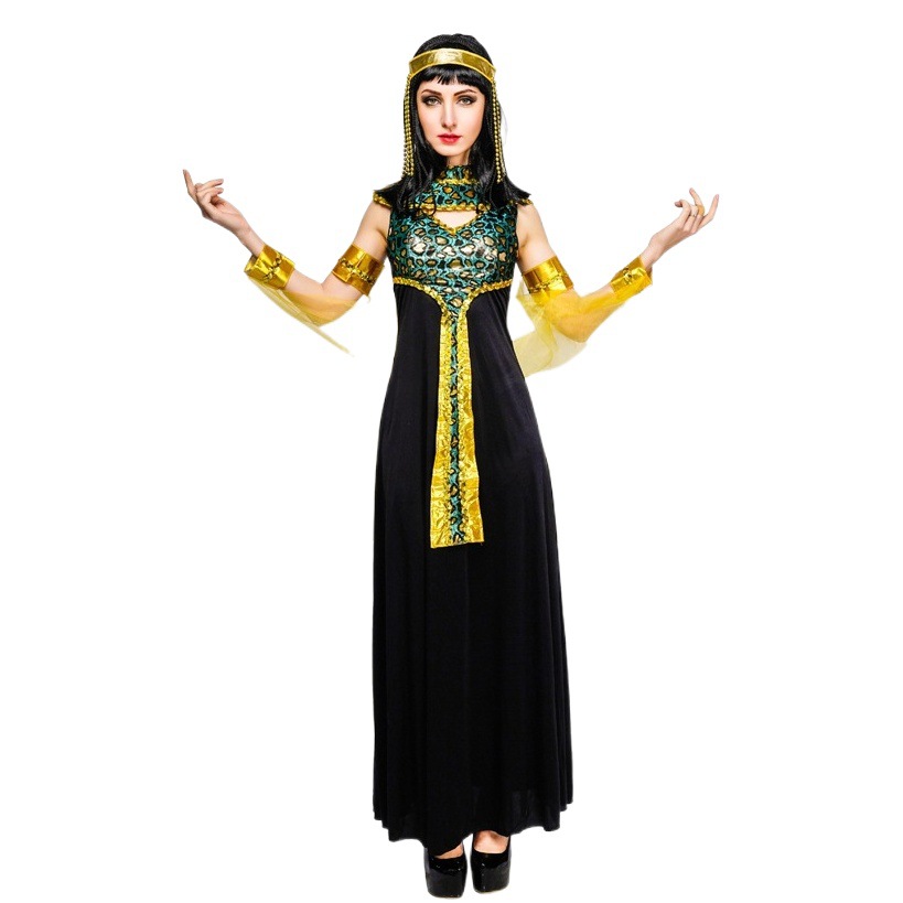 Halloween de las mujeres adultas de Cleopatra traje femenino grande antiguo egipcio reina rendimiento etapa traje de fiesta