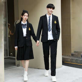 学生班服套装运动会朗诵合唱比赛初高中生学院风秋冬季校服制服
