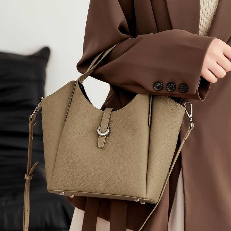 Women's Large Genuine Leather Tote Bag Shoulder Bag For Women_voghion.com