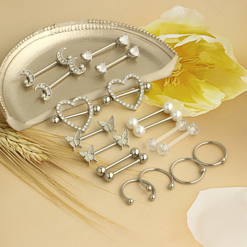 Labret piercing jewelry detail image
