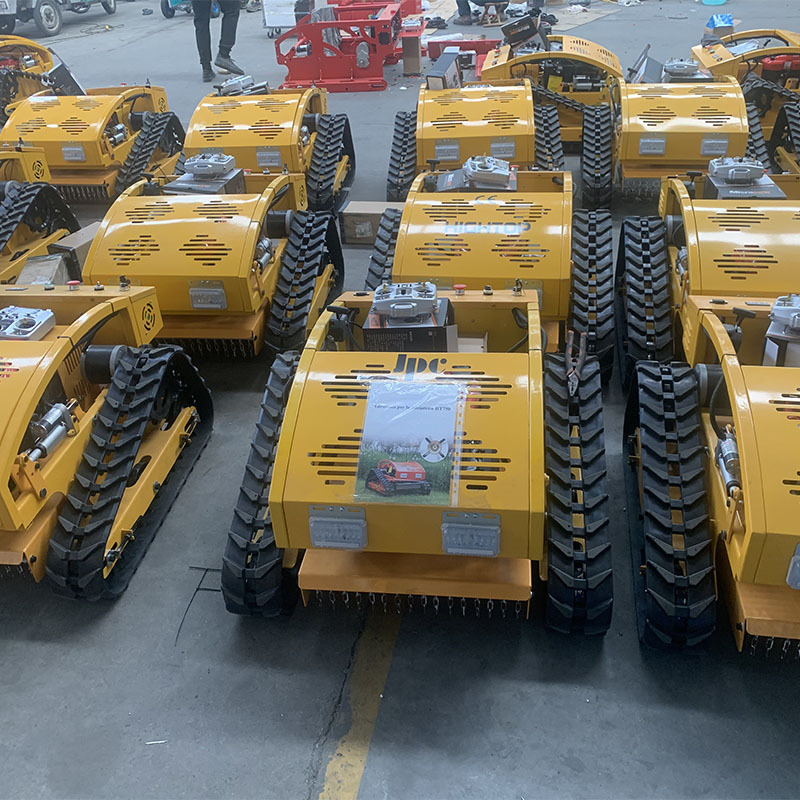 现货出口HT750遥控割草机 小型智能履带割草机小型花园草地修剪机