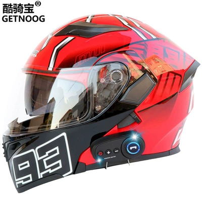 Motorcycle Safety Supplies — Bluetooth helmet double lens exposed - red-ant-with-k10-bluetooth-m